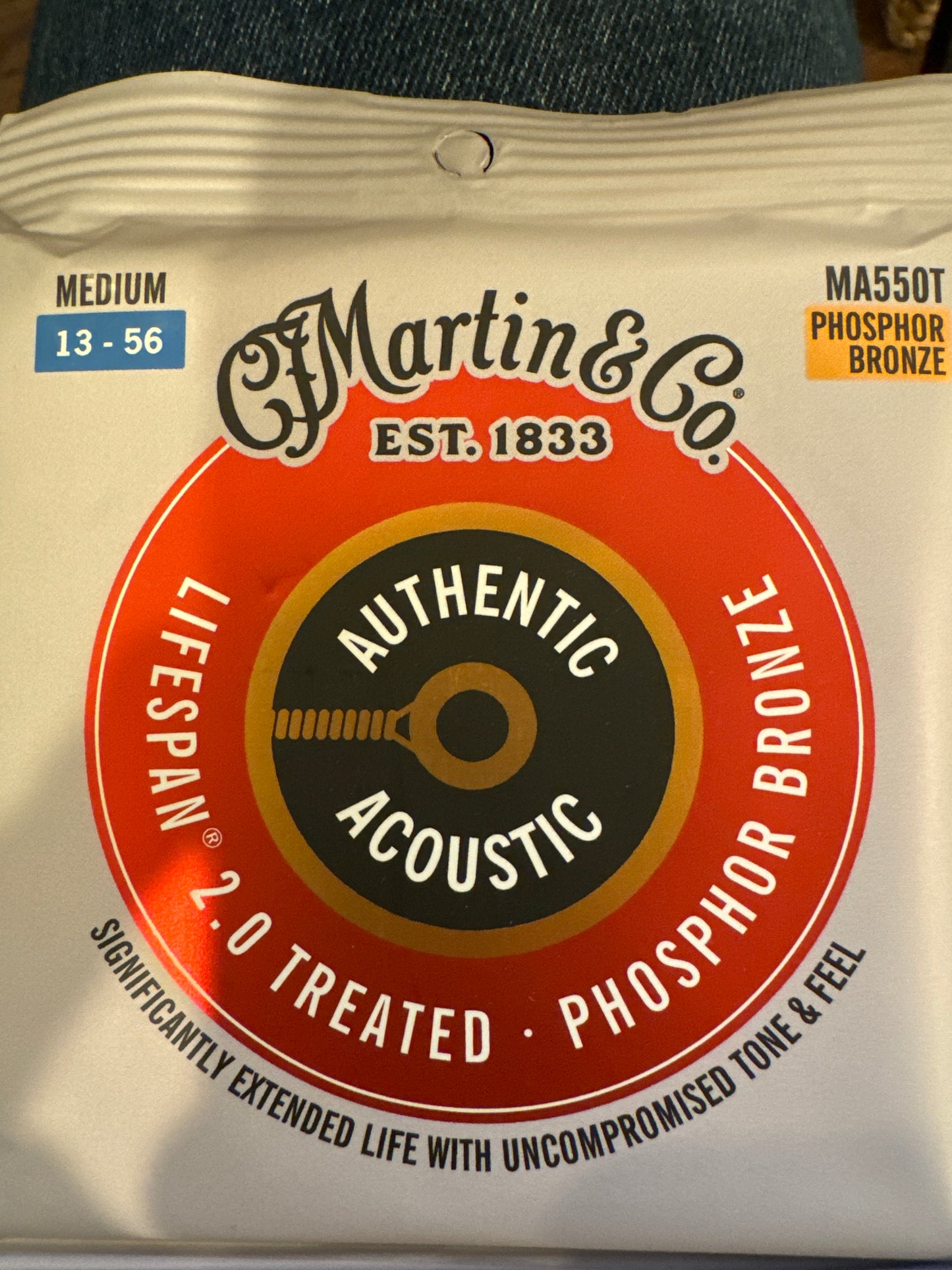 Martin Lifespan 2.0 Phosphor Bronze 13-56 Medium MA550T