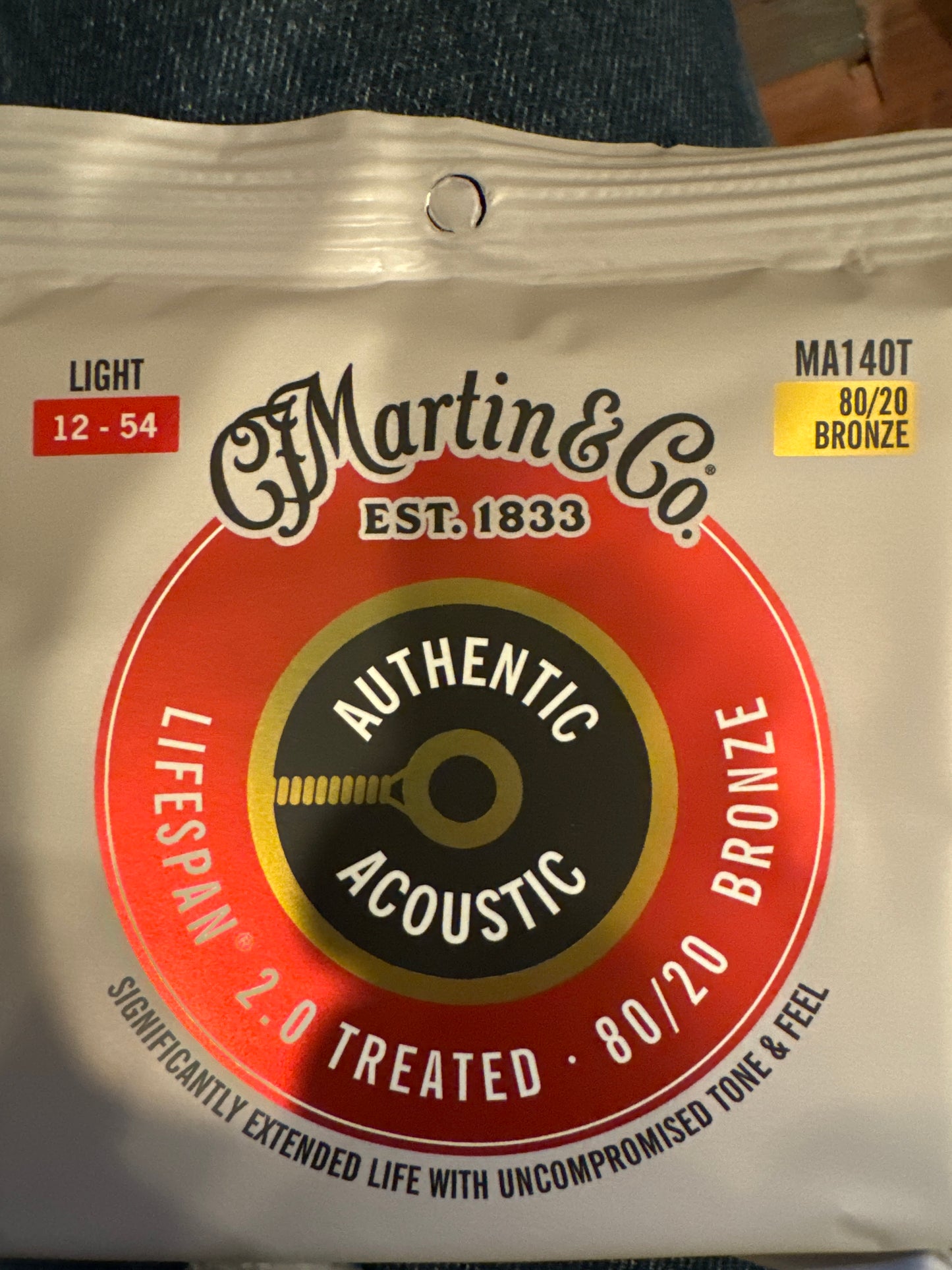 Martin Lifespan 2.0 80/20 Bronze 12-54 Light MA140T