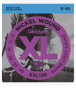 D'Addario EXL120 9-42 Electric Guitar Strings