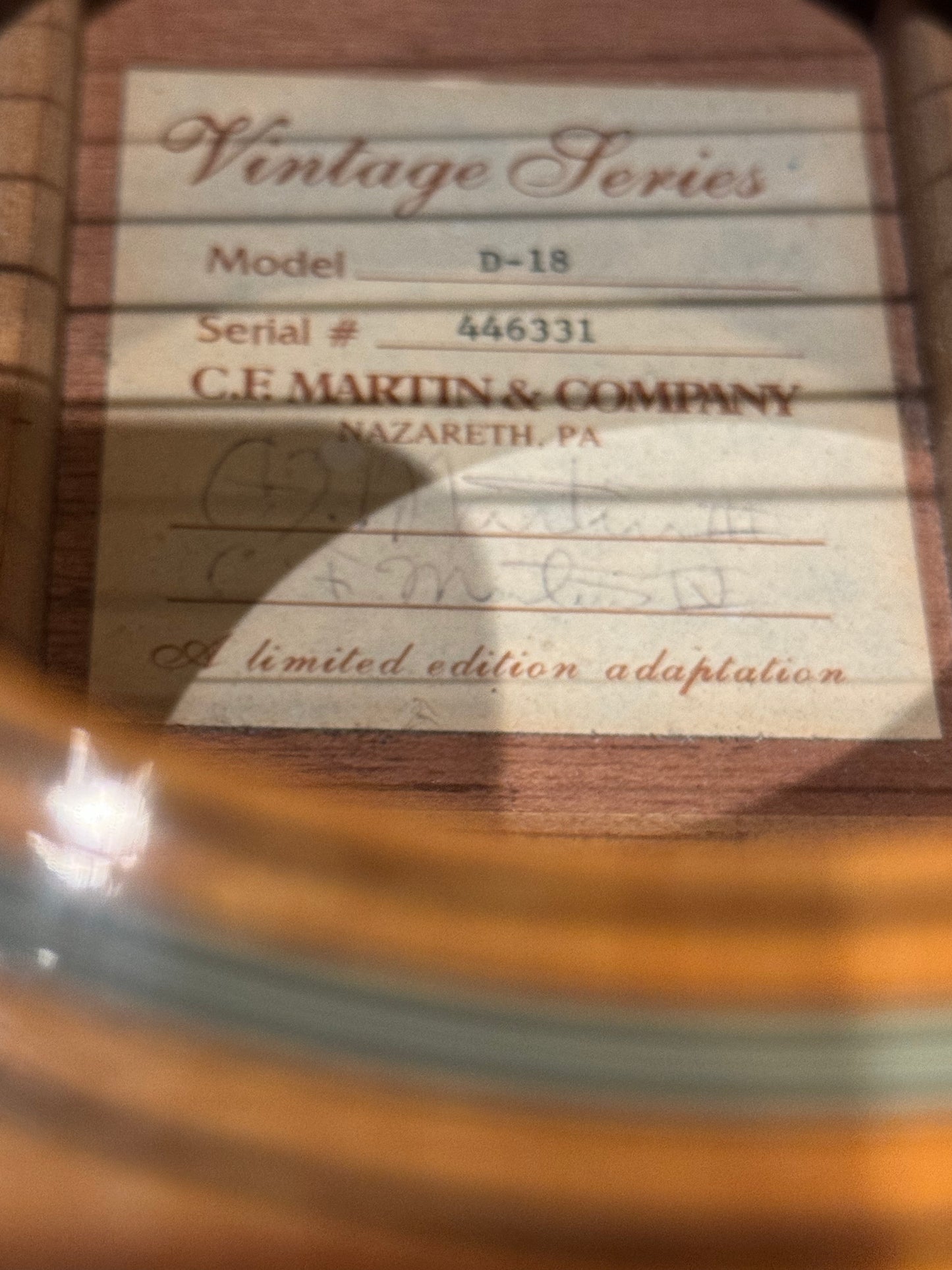 1984 Martin D-18 V (Vintage Series)